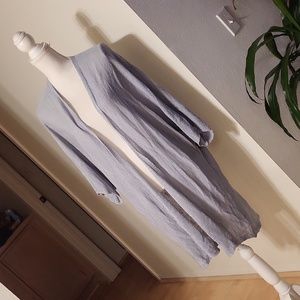 Forever 21 Blue Knitted Short Sleeve Sweater Cardigan